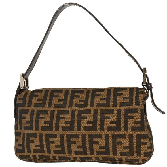 Fendi Brown Zucca Baguette Handbag - Picture 2 of 10